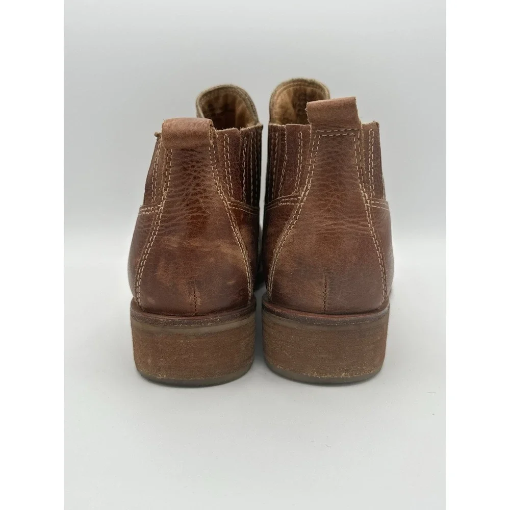Sofft Women's Brown Leather Ankle Boots Size 8M Booties SF0007300 Boho Comfy